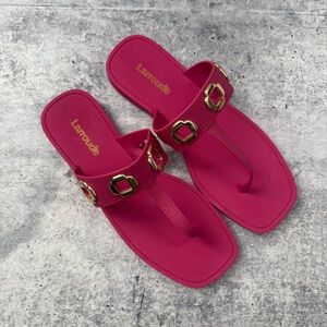 NEW Larroude Milan Sandals Pink 39